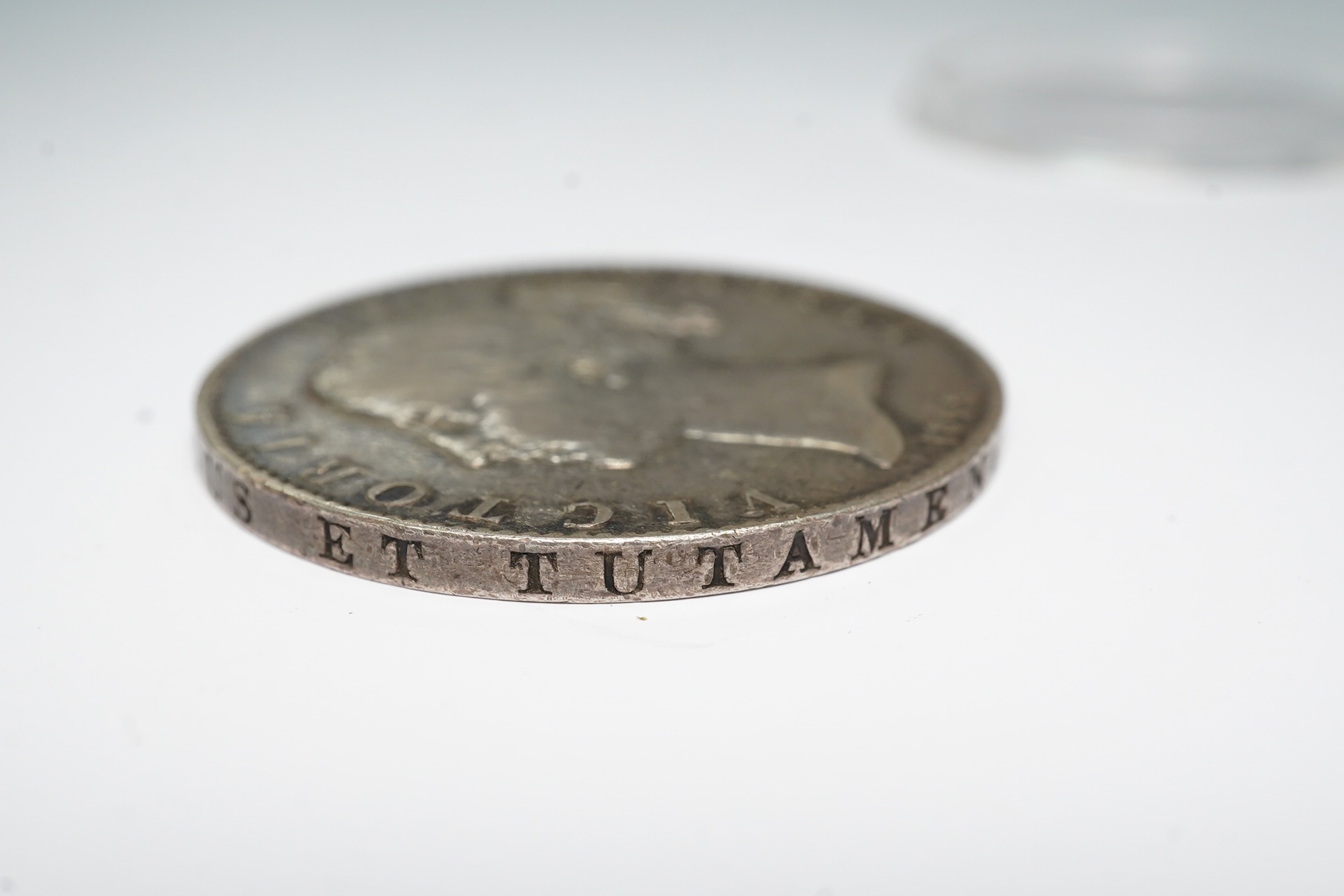 British coins, Victoria silver crown, 1845, cinquefoil stops VIII, S.3882, some weakness to hair otherwise VF